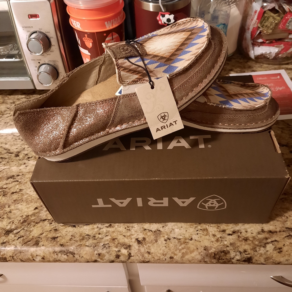 Ariat Brown and Tan Slip-On Shoes